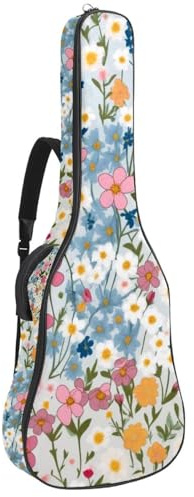 Gitarrentasche in voller Größe, wasserdichte Gitarren-Abdeckung, Tragetasche für akustische klassische E-Gitarren, Meerjungfrau, türkisgrüne Skalen, Mehrfarbig 04, 42.9x16.9x4.7 in, Lässiger