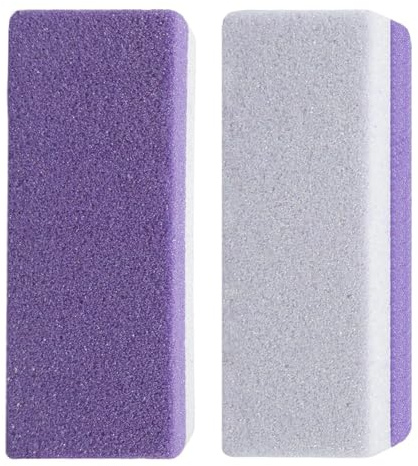 Fuß Bimsstein - Füße Hornhaut & abgestorbene Haut Entferner Rissige Fersen | & trockene Haut Fußschrubber | Wiederverwendbare Pediküre Bimsstein, Glas Bimsstein für Dusche,