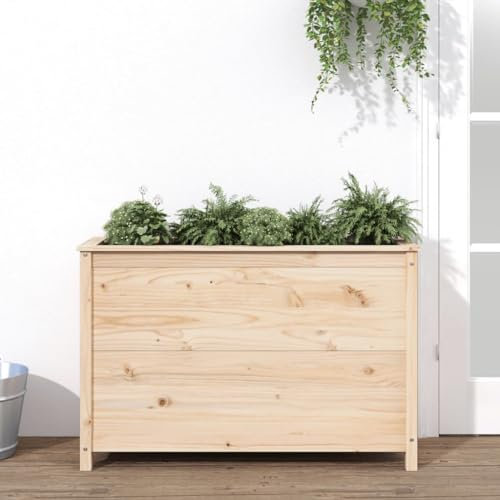Xichuzi Hochbeet 119,5x40x78 cm Massivholz Kiefer, Palettenrahmen, Hochteich, Gemüsebeet, Kräuterregal Balkon, Blumenbeet, Kräuterspirale, Tomatenbeet, Pflanzhochbeet - 825289