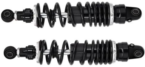 YSQIFBABD Federbein 8MM FRÜHLING 305MM 310MM 320MM 340mm STICKSTOFF Motorrad STOßDÄMPFER FÜR Kawasaki Dirt Bikes ATV Schwarz Hinten Air Stoßdämpfer Aufhängung(350mm Black)