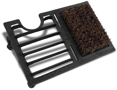 Gardmate Boot Brush Scraper - Heavy Duty Outdoor Boot Cleaner & Shoe Scraper with Brushes for Clean Mud and Snow at Home, Farm, Stable, Angled Design, Vintage Rustic Shoe Scrapers(Black)