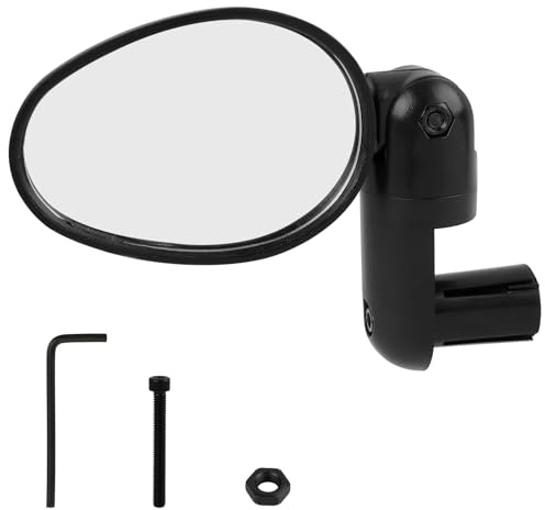 Cyclop - Rétroviseur de guidon Vélo de Ville, Miroir Rétractable et Orientable, Incassable, Réversible, Convient pour Tous Types de Guidons, Noir, Idéal pour Sécurité Urbaine