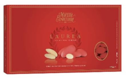 Doni Bomboniere Confezione 1Kg Confetti Gusto Mandorla Ricoperti colore Rosso per Matrimonio Nascita Compleanno Anniversario 25 50 Laurea Segnaposto Confettate Made in Italy