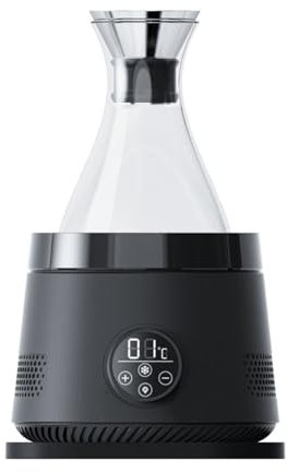 THYXGS 0~20°C Electric Wine Chiller Decanter, 1.5l/50oz Ultra-quiet Chilling Water Pitcher, with 3-color Breathing Atmosphere Light, for Coffee, Iced Tea, Lemonade, Wine Aerator Gifts