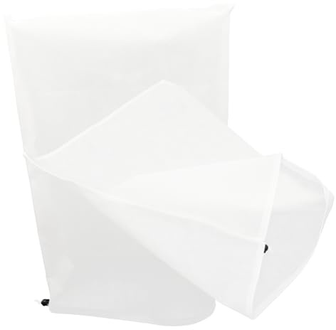Yardenfun Lot de 2 Housses Antigel pour Plantes d'hiver, Couverture Végétale Respirante en Non-tissé Blanc 0,6m X 0,8m Cordon de Serrage, Protection Le Gel pour Jardin et Extérieur