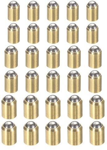 QUARKZMAN 30 Stück Kugelrückholfedern 2x3mm / 3x4mm / 4x5mm Kugelfänger | Positionierungskugeln, Riegel, Messing, Ohne Stufe, Für Tür Schrank Mechanische Geräte Möbel, Kugelrückholfedern