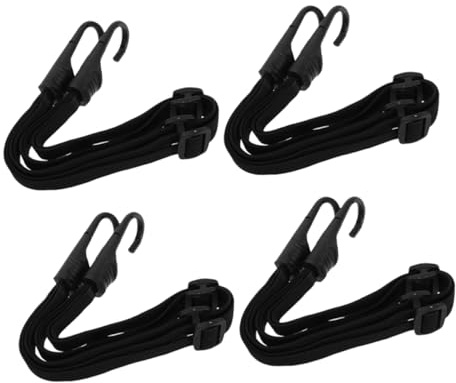 GETAJGHSD 4 Piezas Correa Elástica de Equipaje para Motocicleta Cuerda de Sujeción Ajustable para ATV y Bicicletas Diseño Goma Resistente para Asegurar la Carga