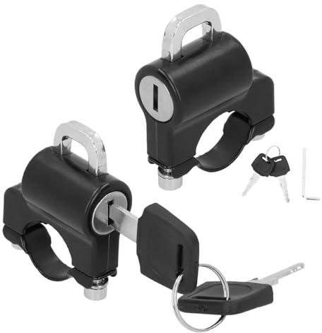 2 Impostare il blocco del casco per motociclisti, il casco Blocco di sicurezza anti -furto Logolo con 4 tasti per manubrio per moto 0,9-1,1 pollici