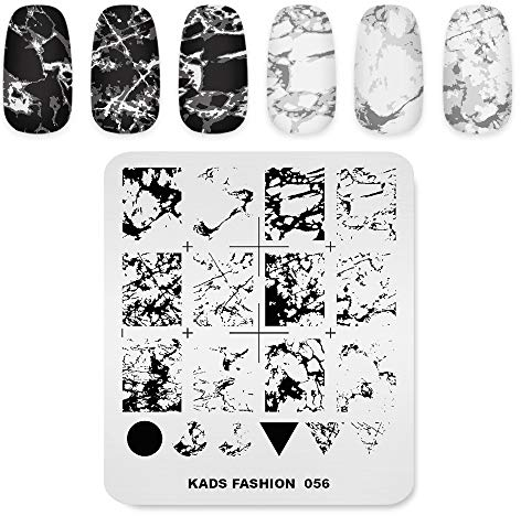 Professionelle Nagel Kunst Stamping Platten Vorlage mit Marmor Riss Geometrie Muster für Maniküre DIY Image Drucken Nageldesign Nagel Transfer Werkzeuge