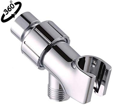 Adjustable Shower Arm Mount- with Universal Wall Hook Bracket and Brass Pivot Ball, NearMoon Shower Head Holder for Hand Held Showerheads