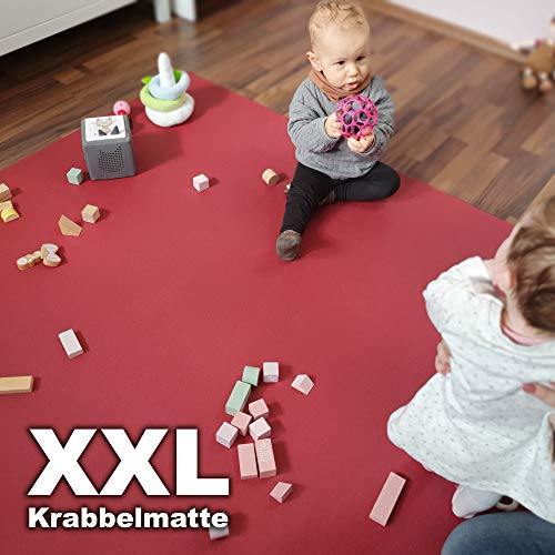 Sanosoft Wunschkind XXL Krabbelmatte | Krabbelunterlage | Made in Germany | Anti-Rutsch | Öko-Tex 100 240x1000 Lila