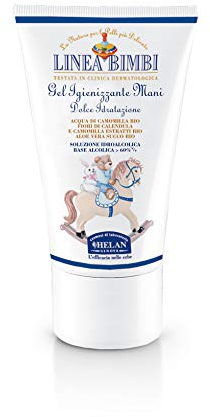 Helan, Linea Bimbi Bio, Gel Igenizzante Mani, Disinfettante, Purificante, Arricchito con Aloe Vera - 50ml - Made in Italy