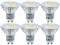 WSMCN GU10 LED Warmweiß Lampe, 6W Ersetzt 75W Halogen Leuchtmittel, 660 Lumen 2700K Reflektorlampe, AC 230V Flimmerfrei Strahler, 38 Grad Abstrahlwinkel Spot, Nicht Dimmbar Birnen, 6 Stücke