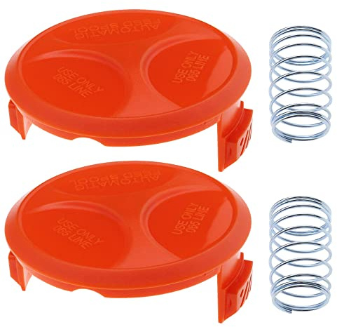 eMagTech Lot de 2 Capuchons de tête de Coupe de Rechange avec Ressorts 37474601 compatibles avec Black & Decker GH400 CST1000 GL30 GL120C GL280
