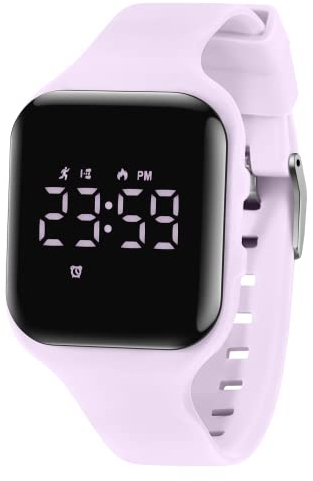 Digital Sports Watch, Fitness Tracker with Pedometer Step Counter Vibrate Alarm Calorie Distance Stopwatch Exercise Waterproof Rechargeable Walking Outdoor Silicone Wrist Watches for Boys Kids