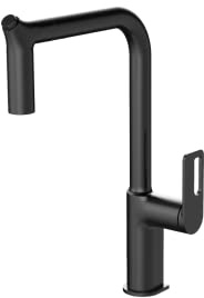 INEX EUROPA Robinet de cuisine avec tuyau amovible 5 ans de garantie noir mat en acier inoxydable modèle KED88588 économie d'eau haute pression réglable