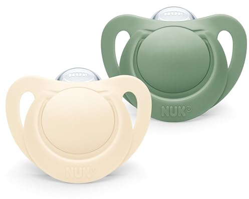 NUK for Nature Babyschnuller | 18-36 Monate | Nachhaltige Silikonschnuller | Hergestellt aus 100 % natürlichen Rohstoffen | Von 99 % der Babys akzeptiert | BPA-frei | Grün | 2 Stück