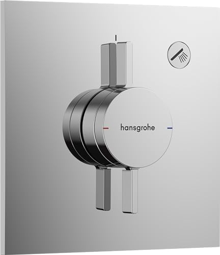 hansgrohe DuoTurn E - Duscharmatur Unterputz für 1 Verbraucher, Mischbatterie Dusche eckig, Einhebelmischer für iBox universal 2, Chrom