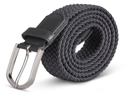 Bestlivings hemmy Stretchgürtel Flechtgürtel - Elastischer Stoffgürtel, dehnbarer Gürtel ohne Löcher, Unisex stufenlos verstellbarer Gürtel für Damen Herren