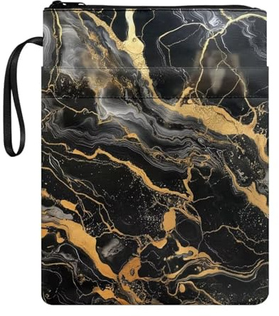 Dolyues Marmor-Buchumschläge, harte Buchhülle für Taschenbuch, schwarz, Buchschutz, Tablet-Hülle für Teenager, Erwachsene, Buchhülle für Männer