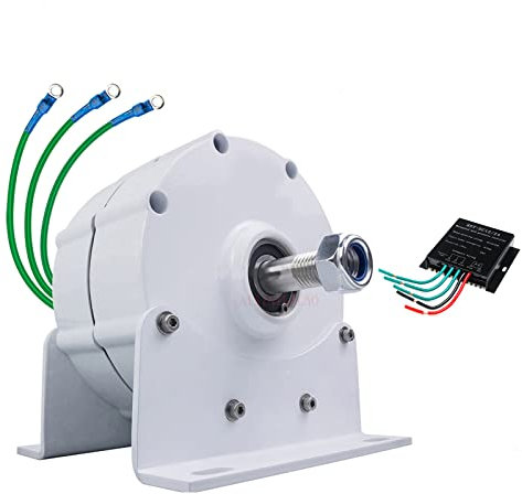 220v,12000W Alternador Trifásico, 12V 24V 48V 220V Generador De Imán Permanente Sin Engranaje Alternador De CA De Baja Velocidad para Turbina Eólica Vertical U Horizontal (con Base)