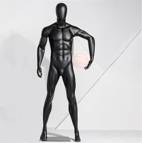 JLXJYS Schneiderpuppe Ganzkörper-Schaufensterpuppe für Männer, H 190 cm, Abnehmbarer Torsoständer/Fitness-Schneiderpuppen für Bekleidungsgeschäfte, Schaufensterpuppenmodell mit künstlichem Muskel
