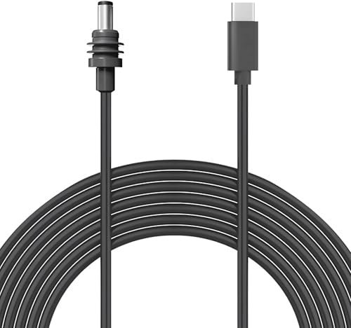 Cuifati Cavo di Alimentazione Mini USB C A CC, Ingresso Tipo C A Cavo Jack Cilindrico CC 20 V 5 A 18 AWG IP68, Funziona con Caricabatterie PD da 100 W e Power Bank PD per
