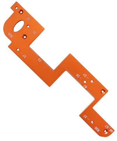 Modello per maniglie di armadietti – Heavy Duty Arc Cabinet Hardware Jig – Piastra di inserimento professionale per fresatrice – Modelli di router Jig per l'installazione di maniglie – Modello per