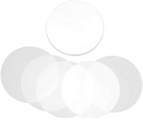 VOANZO 100 Pezzi di pellicole per Badge in plastica Circolare Mylars Pellicola Protettiva Trasparente per Badge Fai da Te, Articoli per l'artigianato, Regali, Souvenir per Badge, Bottoni, Spille