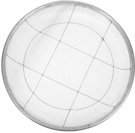 Luxshiny Rundes Bodensieb 43cm Mit 2,5mm Maschenweite Metall Gartensieb Zur Stein Und ERD Siebung Vielseitige Siebpfanne Für Garten Kompost Und Saatgut