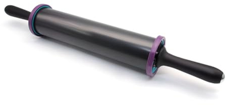 Acciaio Inox Mattarello con 3 Anelli Rimovibili Regolabile | Pasta e Pizza, Superficie Liscia, Antiruggine e Facile da Pulire, Nero Stili multipli
