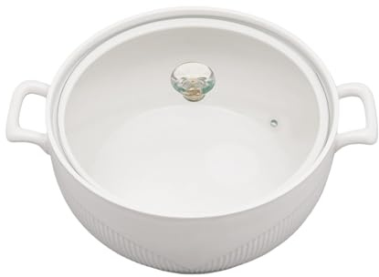 Soupière en céramique, capacité 1500 ml et 3000, compatible lave-vaisselle, avec couvercle verre louche