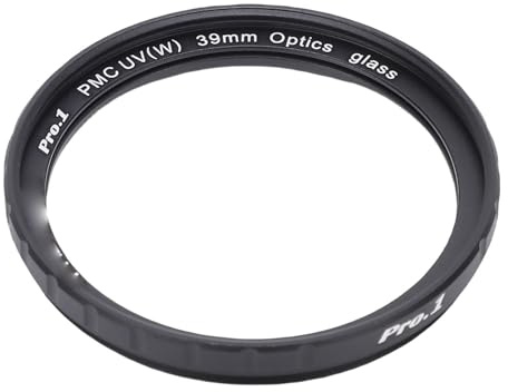 Zunate Filtro Protector Multicapa de 39 Mm, Vidrio óptico Ultrafino con Revestimiento AR para Cámara DSLR sin Espejo, Evita Huellas Dactilares de Aceite y Polvo