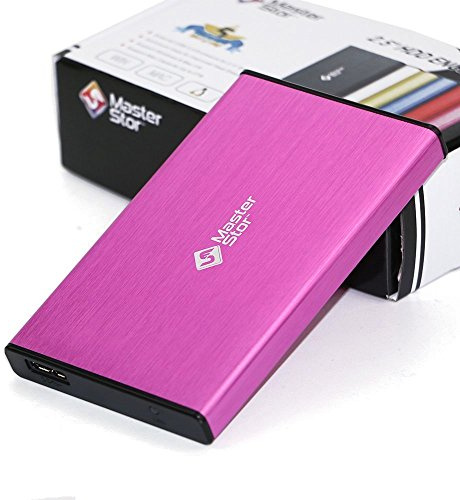 MasterStor 500 Go Externe Disque Dur USB 3.0 Super-Rapide Disque Dur 2,5 Pouces pour SATA Portable Disque Dur Portable 1 an Garantie Rose (500GB)