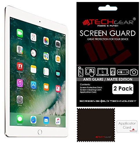TECHGEAR [Pack of 2] Anti Glare Screen Protectors for iPad 9.7 (2018/2017) - Matte Lcd Screen Protector Guards Compatible with Apple iPad 9.7 6th and 5th Generations