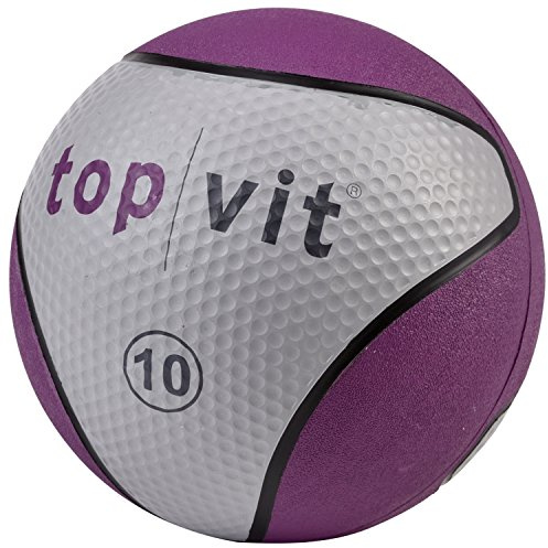 top vit Medizinball - Fitnessball mit Gummioberfläche | Medizinbälle in Studio Qualität Gewicht Sport Übungen Physiotherapie Muskulatur Werfen Fangen Stärkung des Körpers
