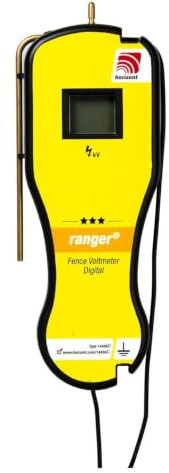 horizont ranger Zaunprüfer Weidezaun, mit Digitalanzeige zum exakten Ablesen der Spannung, selbstständiges einschalten durch Erkennung der Zaunspannung, mit isoliertem Erdspieß, einfache Handhabung