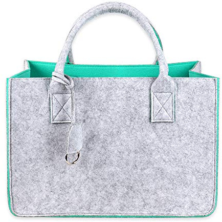 Schramm® Filtpåse i 5 färger 40x27x27cm vedpåse shoppingpåse förvaringspåse filtpåse filtpåse filtpåse filtpåsar, Färg:mintgrün