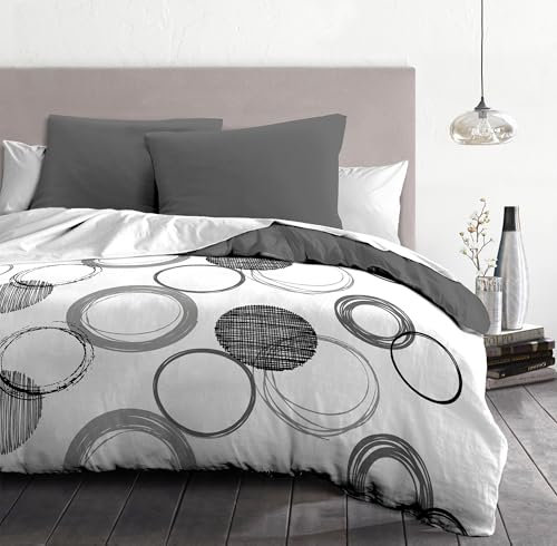 Home Linge Passion Parure DE Couette 220x240 AUDACE Gris