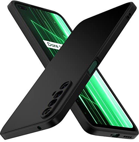 ivoler Negro Mate Funda para Realme X3 SuperZoom/Realme X50 5G con Protección de Cámara, Carcasa Protectora Antigolpes, Ultrafina Suave TPU Silicona Caso Delgada Anti-Choques Case