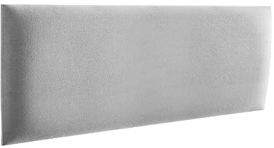 RAVIO Wandpaneele gepolstert | 3D Wandverkleidung mit Schaumstoff | Wandkissen als Kopfteil für Bett | Wanddekoration für Schlafzimmer, Kinderzimmer, Büro, Diele | (Grau, 30 x 15 cm)