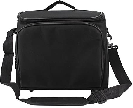 Laluky Custodia per videoproiettore, borsa per il trasporto del proiettore, con chiusura a cerniera, organizer per proiettore con tracolla, resistente agli urti (taglia: S)