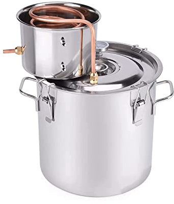 ANZAGA Kit de Cerveza casera, Caldera para Hacer Vino sin Alcohol Moonshine,6l/1.5gal