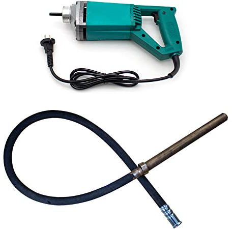 Jieotwice Vibreur à Béton 1300w Bouteille Vibrante 13000 Tr/min Vibreur à Bouteille électrique Pour Le Compactage Du Béton Domestique