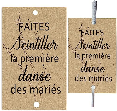 100 Etiquette mariage cierge magiqueFaites scintiller la première danse des mariés | Décoration mariage,Cadeau pour Invités,Decoration Mariage,Étiquettes Mariage(Uniquement les étiquettes)