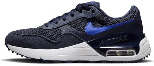 NIKE AIR MAX SYSTM (GS) Sneaker, Obsidian/Hyper ROYAL-White-White, 40 EU