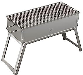 QUNINE Holzkohlegrill, Faltbarer tragbarer Tischgrill, Grill für Camping, Wandern, Garten, Party, Festivals, Picknick, 50 x 16 cm (60 x 16 cm)