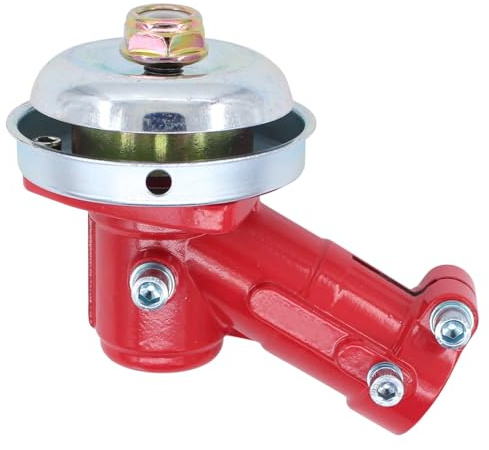 Testa di ingranaggio per tosaerba ad angolo, decespugliatore M10 x 1,25, testa di filo per prato, falce e utensili da giardino, corpo della testa rosso per decespugliatore con tubo da 26 mm, 9 denti