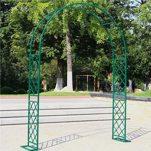 Rosenbogen Verzinkt Gartenbogen Metall Stabil Torbogen Breite 140cm-370cm Für Kletterpflanzen Freistehend Pflanzen Rankhilfe Rankgitter Rosengestell Rankbogen wetterfest(Green,140cmx230cmx40cm)