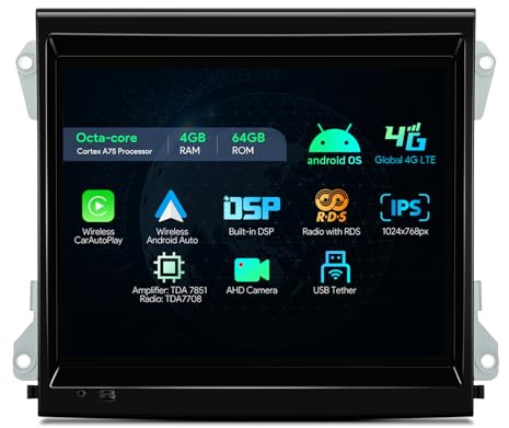 XTRONS 8.4 Android Car Stereo 4+64GB Radio Player for Porsche Cayenne with PCM 3.1 System, Built-in Wireless Android CarPlay 2K IPS 4G GPS Navigation DSP RDS Radio Bluetooth 5.0 WiFi, Optional DAB+